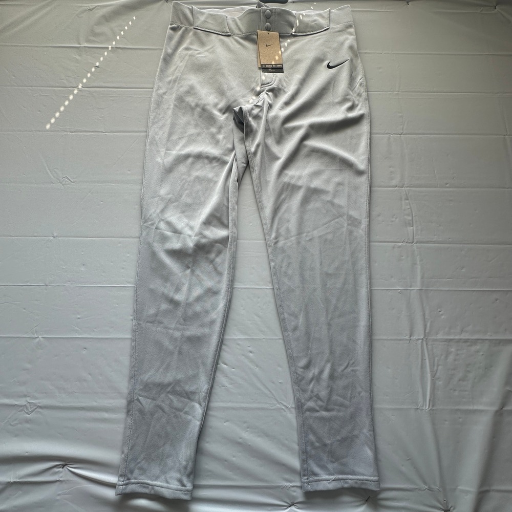 Nike Mens Slim Fit Baseball Pants Grey Large NWT Move To Zero